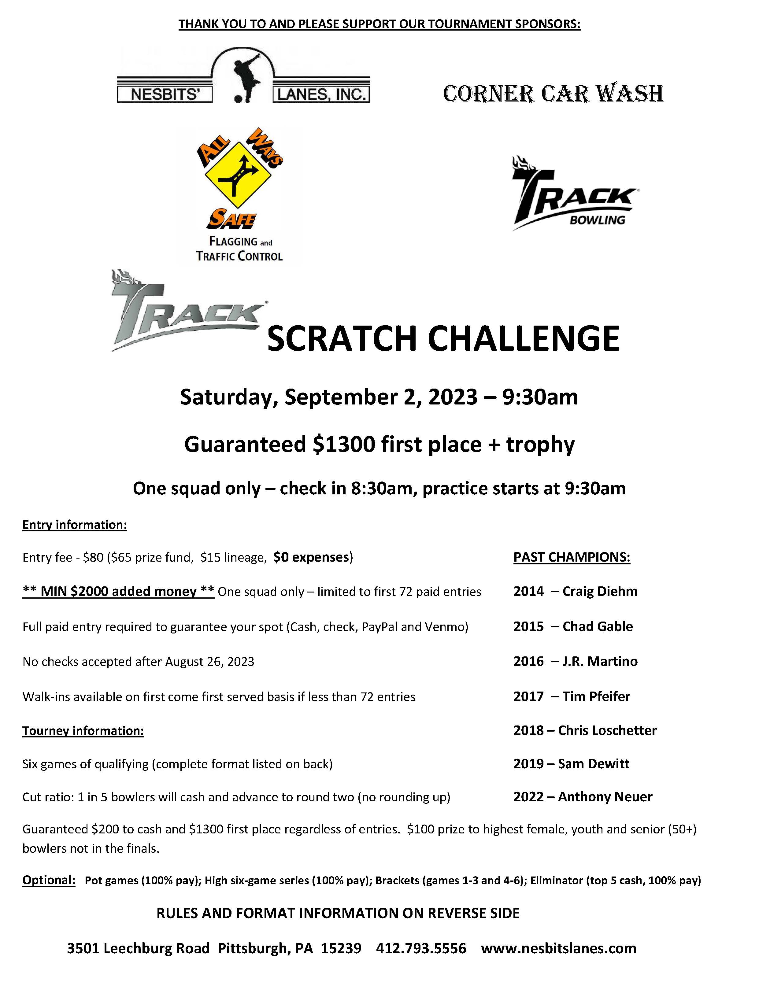 2023 Track Scratch Challenge Nesbits Lanes